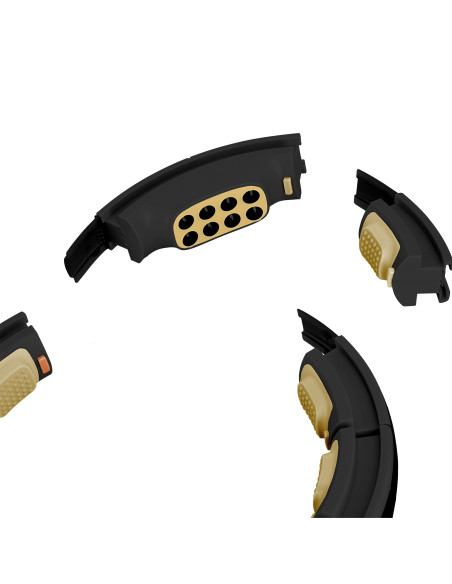 NEW HULA HOOP SCHWARZ/GOLD MIT MAGNETEN, GEWICHT UND ZÄHLER HMS