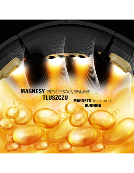 NEW HULA HOOP SCHWARZ/GOLD MIT MAGNETEN, GEWICHT UND ZÄHLER HMS