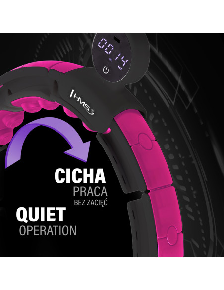 HOOP MAGNETISCH BLACK/PINK HHM16 MIT ZÄHLER HMS + SCHLANKGÜRTEL BR163 SCHWARZ