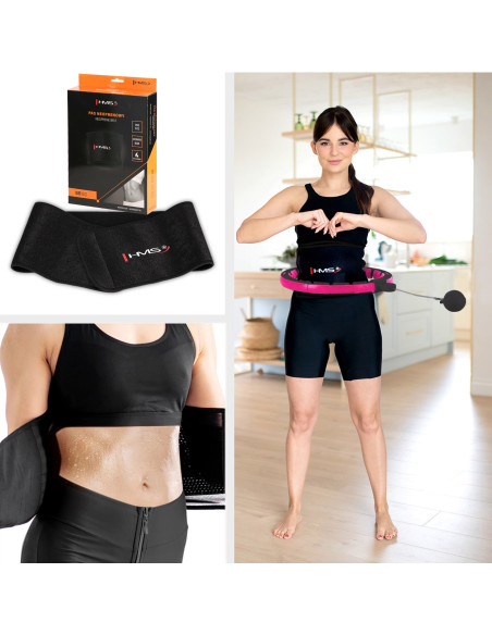 HOOP MAGNETISCH BLACK/PINK HHM16 MIT ZÄHLER HMS + SCHLANKGÜRTEL BR163 SCHWARZ