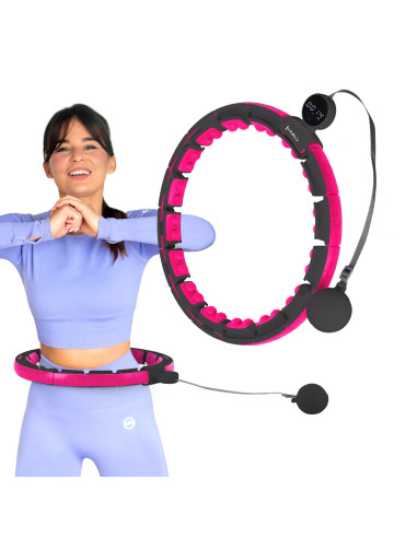 HOOP MAGNETISCH BLACK/PINK HHM16 MIT ZÄHLER HMS + SCHLANKGÜRTEL BR163 SCHWARZ