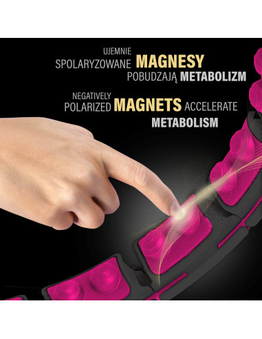 HOOP MAGNETISCH BLACK/PINK HHM16 MIT ZÄHLER HMS + SCHLANKGÜRTEL BR163 SCHWARZ