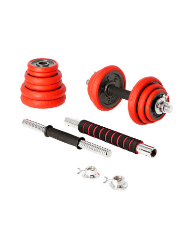 SET KURZHANTELN MIT GUMMIBESCHICHTUNG 20KG HMS