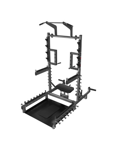 MULTIFUNKTIONS-POWER-RACK MIT PLATFORM FÜR HIP THRUST UND GEWICHTHEBEN COMMERCIAL HMS