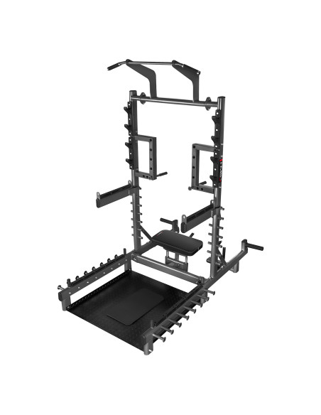 MULTIFUNKTIONS-POWER-RACK MIT PLATFORM FÜR HIP THRUST UND GEWICHTHEBEN COMMERCIAL HMS