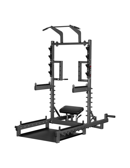 MULTIFUNKTIONS-POWER-RACK MIT PLATFORM FÜR HIP THRUST UND GEWICHTHEBEN COMMERCIAL HMS