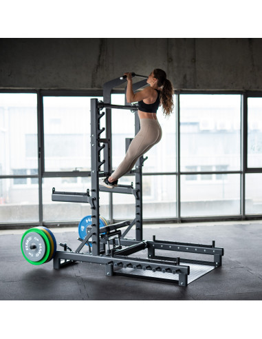 MULTIFUNKTIONS-POWER-RACK MIT PLATFORM FÜR HIP THRUST UND GEWICHTHEBEN COMMERCIAL HMS