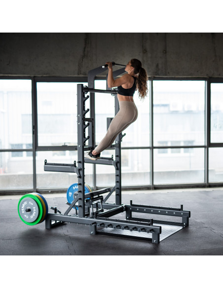 MULTIFUNKTIONS-POWER-RACK MIT PLATFORM FÜR HIP THRUST UND GEWICHTHEBEN COMMERCIAL HMS