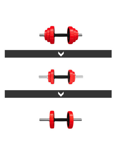 SET KURZHANTELN MIT GUMMIBESCHICHTUNG 20KG HMS