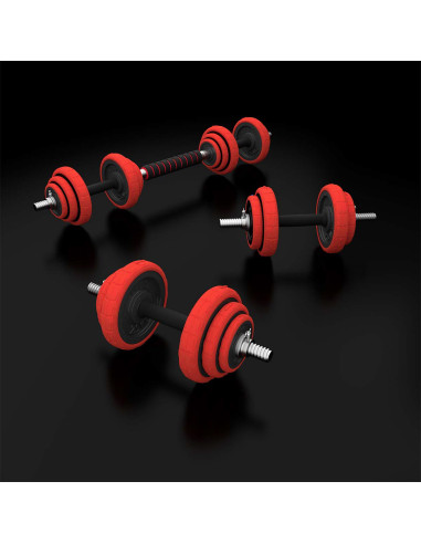 SET KURZHANTELN MIT GUMMIBESCHICHTUNG 20KG HMS