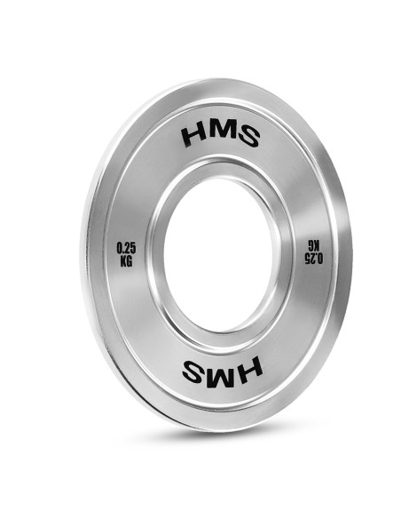 KALIBRIERTE OLYMPISCHE STAHLGEWICHTSSCHEIBE 0,25 KG HMS