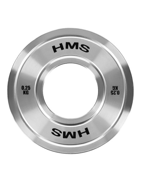 KALIBRIERTE OLYMPISCHE STAHLGEWICHTSSCHEIBE 0,25 KG HMS