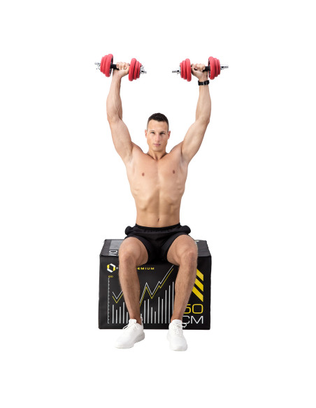 SET KURZHANTELN MIT GUMMIBESCHICHTUNG 20KG HMS