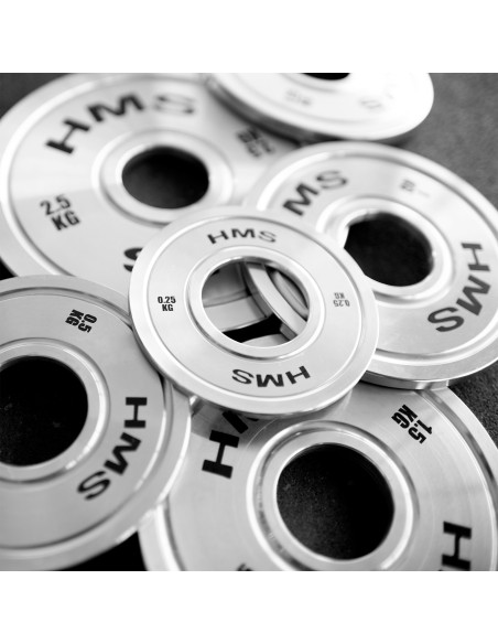 KALIBRIERTE OLYMPISCHE STAHLGEWICHTSSCHEIBE 0,25 KG HMS