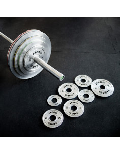 KALIBRIERTE OLYMPISCHE STAHLGEWICHTSSCHEIBE 0,5 KG HMS 2