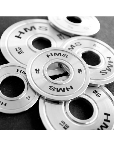 KALIBRIERTE OLYMPISCHE STAHLGEWICHTSSCHEIBE 0,5 KG HMS