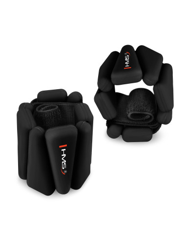 SCHWARZE SILIKON-GEWICHTSMANSCHETTEN FÜR KNÖCHEL UND HANDGELENKE HMS