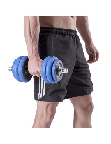 BAR KURZHANTELN-LANGHANTEL MIT GUMMIBEDECKUNG 30KG HMS