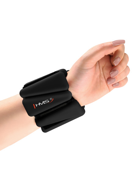 SCHWARZE SILIKON-GEWICHTSMANSCHETTEN FÜR KNÖCHEL UND HANDGELENKE HMS