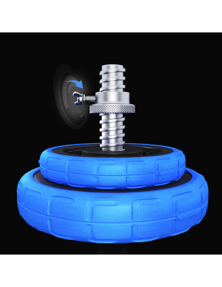 BAR KURZHANTELN-LANGHANTEL MIT GUMMIBEDECKUNG 30KG HMS