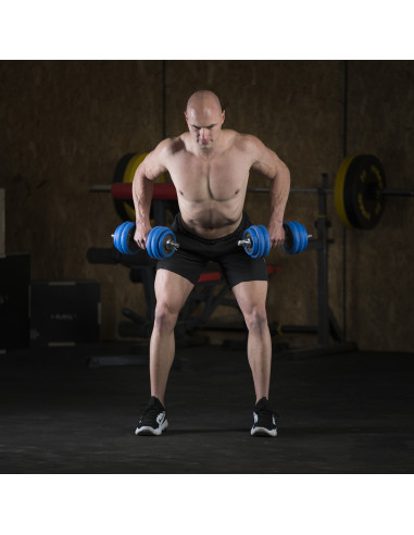 BAR KURZHANTELN-LANGHANTEL MIT GUMMIBEDECKUNG 30KG HMS