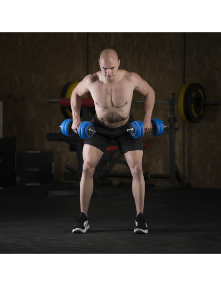 BAR KURZHANTELN-LANGHANTEL MIT GUMMIBEDECKUNG 30KG HMS