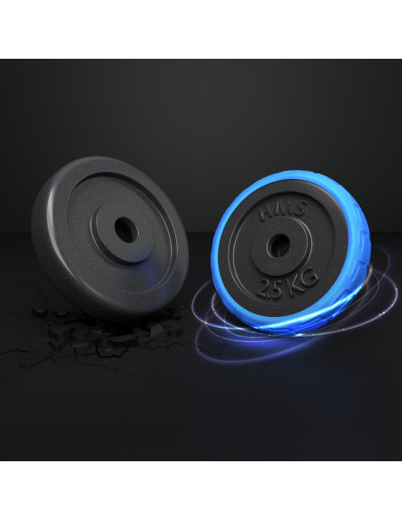 BAR KURZHANTELN-LANGHANTEL MIT GUMMIBEDECKUNG 30KG HMS