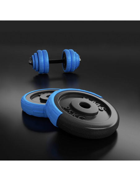 BAR KURZHANTELN-LANGHANTEL MIT GUMMIBEDECKUNG 30KG HMS