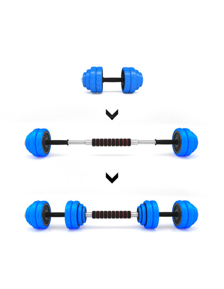 BAR KURZHANTELN-LANGHANTEL MIT GUMMIBEDECKUNG 30KG HMS