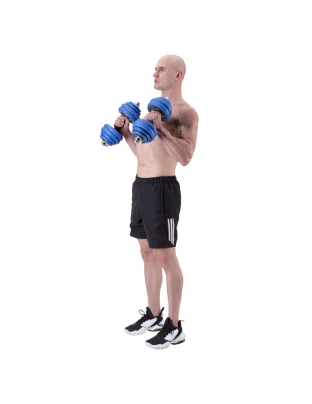 BAR KURZHANTELN-LANGHANTEL MIT GUMMIBEDECKUNG 30KG HMS