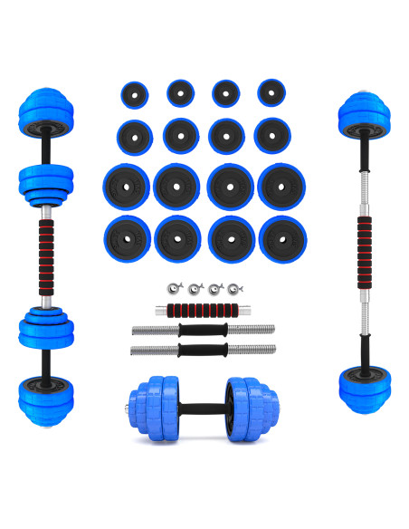 BAR KURZHANTELN-LANGHANTEL MIT GUMMIBEDECKUNG 30KG HMS