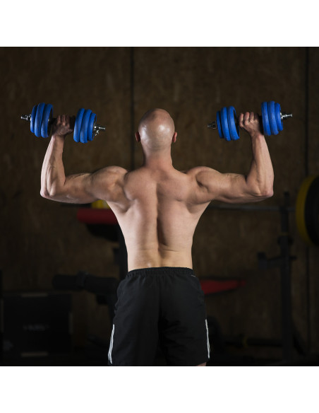 BAR KURZHANTELN-LANGHANTEL MIT GUMMIBEDECKUNG 30KG HMS