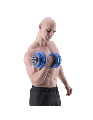 BAR KURZHANTELN-LANGHANTEL MIT GUMMIBEDECKUNG 30KG HMS