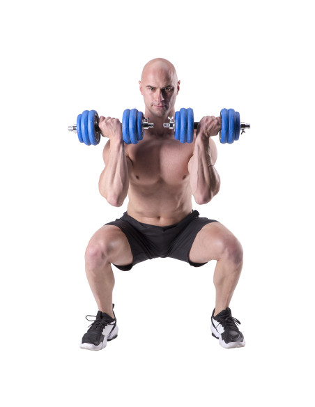 BAR KURZHANTELN-LANGHANTEL MIT GUMMIBEDECKUNG 30KG HMS