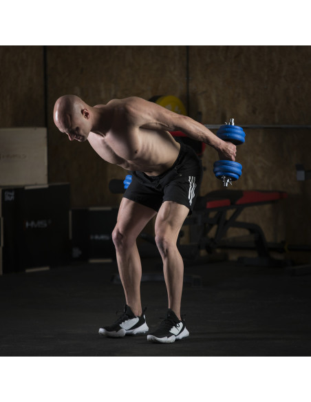 BAR KURZHANTELN-LANGHANTEL MIT GUMMIBEDECKUNG 30KG HMS