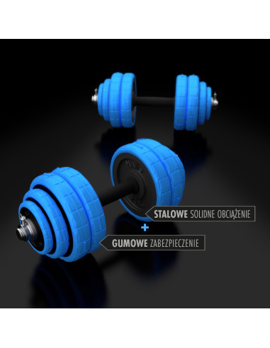 BAR KURZHANTELN-LANGHANTEL MIT GUMMIBEDECKUNG 30KG HMS