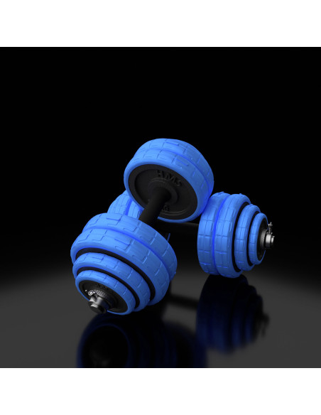 BAR KURZHANTELN-LANGHANTEL MIT GUMMIBEDECKUNG 30KG HMS