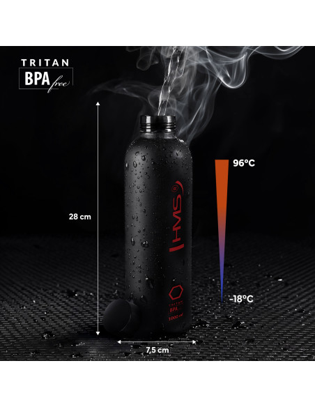 TRINKFLASCHE TRITAN BLACK HMS