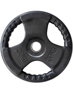 OLYMPISCHE HANTELSCHEIBE MIT GUMMIBEDECKUNG 20 KG HMS 2