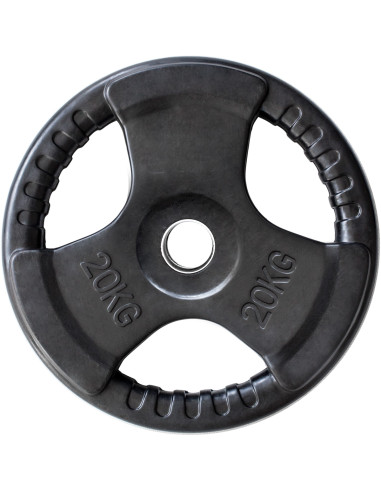 OLYMPISCHE HANTELSCHEIBE MIT GUMMIBEDECKUNG 20 KG HMS