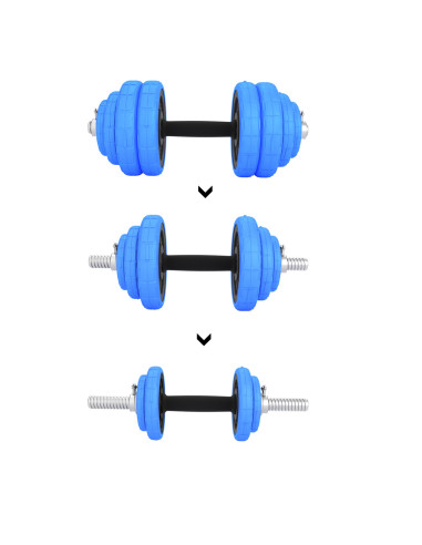 BAR KURZHANTELN-LANGHANTEL MIT GUMMIBEDECKUNG 30KG HMS