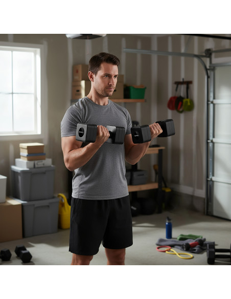 VERSTELLBARE HANTELN BLACK 2 × 5 KG HMS