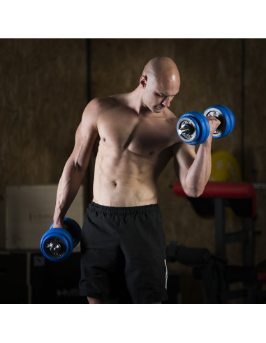 BAR KURZHANTELN-LANGHANTEL MIT GUMMIBEDECKUNG 30KG HMS