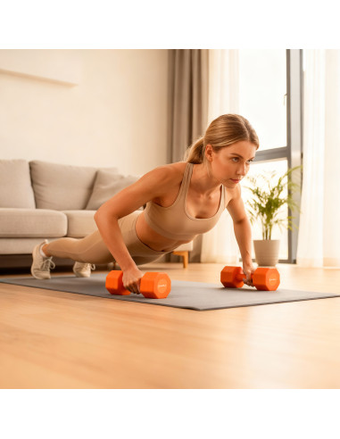 VERSTELLBARE HANTELN ORANGE 2 x 2.5 KG HMS