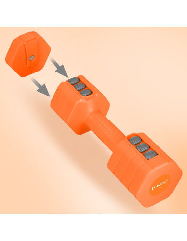 VERSTELLBARE HANTELN ORANGE 2 x 2.5 KG HMS
