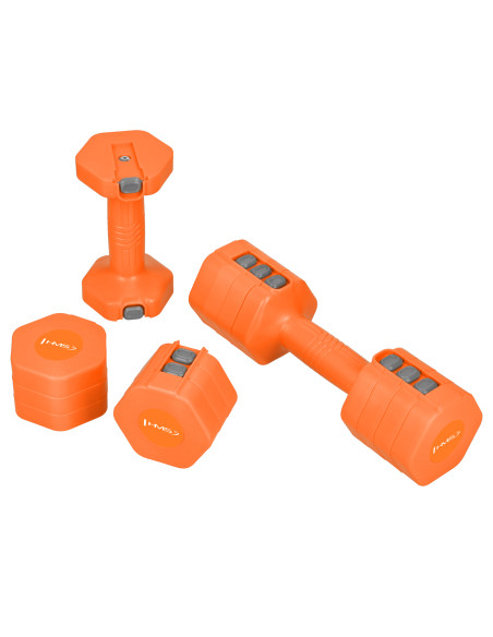 VERSTELLBARE HANTELN ORANGE 2 x 2.5 KG HMS