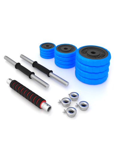 BAR KURZHANTELN-LANGHANTEL MIT GUMMIBEDECKUNG 30KG HMS