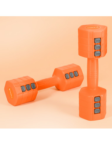 VERSTELLBARE HANTELN ORANGE 2 x 2.5 KG HMS