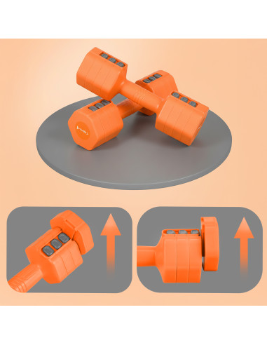 VERSTELLBARE HANTELN ORANGE 2 x 2.5 KG HMS