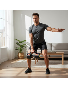 3in1 VERSTELLBARE MULTIFUNKTIONSHANTEL MIT KETTLEBELL- UND PUSH-UP-FUNKTION HMS